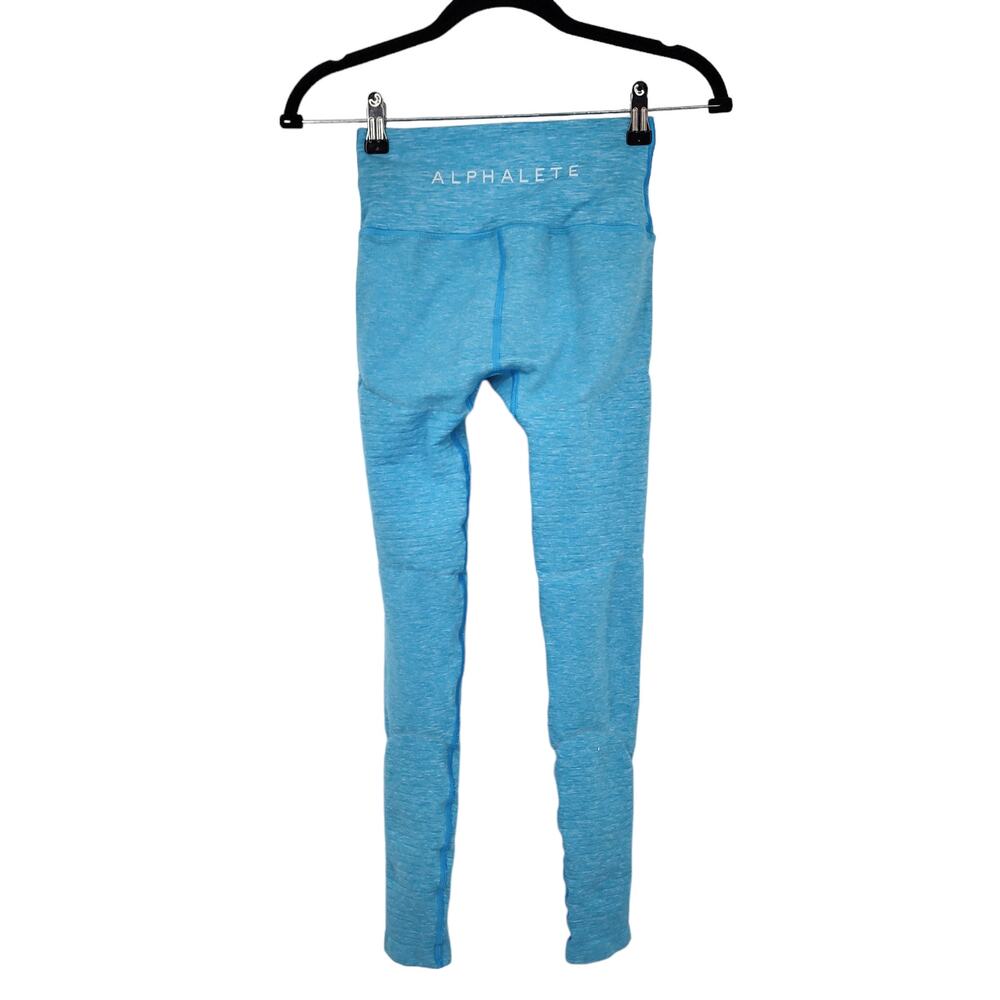 Alphalete Revival High Rise Baby Blue Seamless Workout Leggings Size Small - Picture 2 of 6
